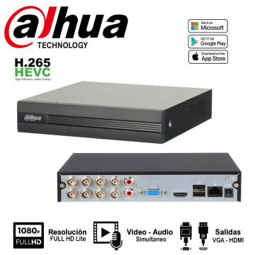 XVR DAHUA 8 canales R1B08-I...