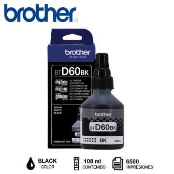 Tinta BK60 Black BROTHER -...