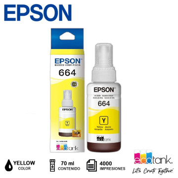 Tinta 664 Yelow EPSON - 70ml