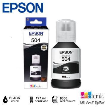 Tinta 504 Black EPSON - 127ml